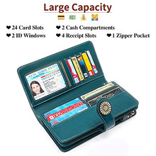 Load image into Gallery viewer, SENDEFN Wallets for Women Genuine Leather Credit Card Holder with RFID Blocking Large Capacity Wristlet