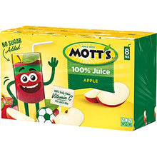Load image into Gallery viewer, Mott's Original Apple 100% Juice, 6.75 Fluid Ounce Juice Box, 8 Count