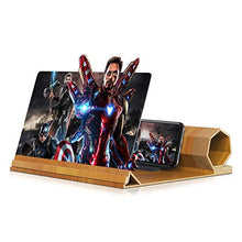 Load image into Gallery viewer, 12’’ Screen Magnifier for Smartphone – Mobile Phone 3D Magnifier Projector Screen for Movies, Videos, and Gaming – Foldable Phone Stand with Screen Amplifier – Compatible with All Smartphones