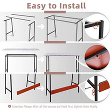 Load image into Gallery viewer, Viewee Laptop Study Table 39" Computer Writing Desk, Home Office Desk with Wood Block Support, Trapezoidal Structure Modern Student Desk, Brown (Gift: Table Edge Protectors)
