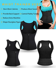 Load image into Gallery viewer, GAODI Women Waist Trainer Sauna Vest Slim Corset Neoprene Cincher Tank Top Weight Loss Body Shaper (L, Black)