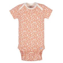 Load image into Gallery viewer, Grow by Gerber Baby Girl's Organic 5-Pack Short-Sleeve Onesies Bodysuits Pants, Orange/Yellow/Green/Ivory, 3-6 Months