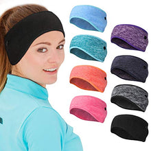 Load image into Gallery viewer, 8 Pieces Ear Warmer Headbands with Buttons Fleece Muffs Headband Winter Running Sweatband Stretchy Ear Cover Cold Weather Ear Muffs Sports Earmuff for Women Men Cycling Skiing Jogging (Vivid Colors)
