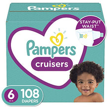 Load image into Gallery viewer, Diapers, Pampers Cruisers Disposable Baby Diapers, ONE MONTH SUPPLY, Size 6, 108 Count(Packaging May Vary)