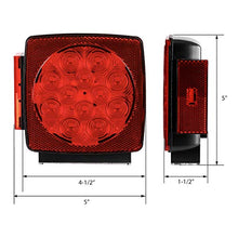 Load image into Gallery viewer, CZC AUTO 12V Submersible LED Trailer Tail Light Kit for Under 80 Inch Trailer Boat utility Trailer Waterproof (Trailer light kit)