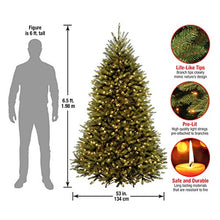 Load image into Gallery viewer, National Tree Company Pre-Lit Artificial Full Christmas Tree, Green, Dunhill Fir, White Lights, Includes Stand, 6.5 Feet