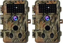 Load image into Gallery viewer, 2-Pack No Glow Trail Game Deer Cameras Night Vision 24MP 1296P H.264 Video Motion Activated 0.1S Trigger Time Waterproof for Outdoor Wildlife Hunting and Home Security Surveillance Photo Video Model