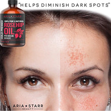Load image into Gallery viewer, Aria Starr Rosehip Seed Oil Cold Pressed For Face, Skin, Acne Scars - 100% Pure Natural Moisturizer - 4 OZ