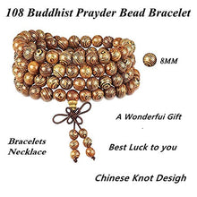 Load image into Gallery viewer, Yadoca 9 Pcs Bead Bracelet For Men Women 108 Mala Beads Bracelets Sandalwood Link Wrist Necklace 8mm Wood Bracelet For Men