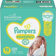Load image into Gallery viewer, Diapers Newborn/Size 0 (< 10 lb), 120 Count - Pampers Swaddlers Disposable Baby Diapers, Giant Pack (Packaging May Vary)