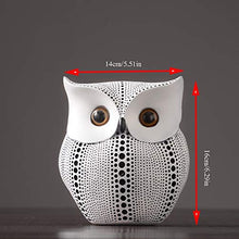 Load image into Gallery viewer, MSchunou Children's Room Creative Design of Black and White owl Ornaments, Special owl Shape Decoration, Resin Crafts, Modern Minimalist Home Office Decorations, Polka dot owl Ornaments