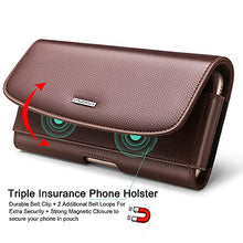 Load image into Gallery viewer, nuoku Holster for Galaxy S23, S22, S21, S20, S10, S9, A10e, A01, Note 10, Cell Phone Belt Clip Holster Pouch Carrying Holder Cover (Fits Samsung Phone with Otterbox Commuter Case)