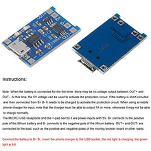 Load image into Gallery viewer, MakerFocus 10pcs 186 50 Lithium Battery Charging Module TP4056 Charging Module 1A with Battery Protection 186 50 BMS and 2A 5V Charge Discharge Module Charging Boost Mobile Power Protection PCB Board