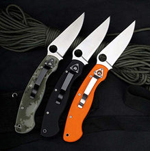 Load image into Gallery viewer, Ideale Outdoor Quality 9Cr18 Stainless Steel Folding Blade Knife Fishing Pocket Knife G10 Handle Black Knife Portable Survival Camping Tactical Clip Knife Collection EDC Tools with Gift Box New