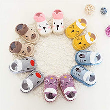 Load image into Gallery viewer, 1Pair Children's Kids Baby Boys Girls Cartoon Cat Floor Socks Thicken Anti-Slip Baby Step Shoes Sock (Khaki, S)