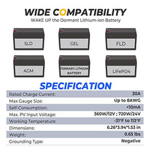 Load image into Gallery viewer, BougeRV Li 30Amp 12V/24V PWM Solar Charge Controller, Negative Ground Solar Panel Battery Regulator, with Backlit LCD Display, Adjustable Parameter, Dual USB Port, Charge Controller for Solar Panel