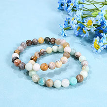 Load image into Gallery viewer, Bivei Natural Gem Semi Precious Reiki Healing Crystals Handmade 8mm Round Beads Stretch Bracelet