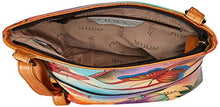 Load image into Gallery viewer, Anna Anuschka Slim Crossbody Bag | Genuine Leather | Antique Hibiscus