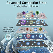 Load image into Gallery viewer, AWater 1 RO Reverse Osmosis Water Filtration System TDS Reduction 500 GPD High Flow Tankless Smart Faucet USA Tech
