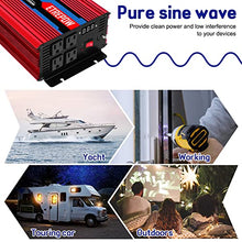 Load image into Gallery viewer, ETREPOW 2000 Watt/4000 Watt Pure Sine Wave Power Inverter 12V DC to 110V /120V AC Power Converter Wireless Remote Control-Off-Grid Inverter for Outdoor ,Home,Camping, RV,Truck,Car