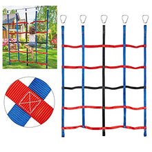 Load image into Gallery viewer, MONT PLEASANT Climbing Cargo Net for Kids Ninja Net Climbing Swingset Polyester Rope Ladder for Jungle Gyms Playground Ribbon Net Obstacle Course Training Climbing Net for Outdoor Treehouse