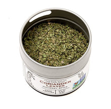 Load image into Gallery viewer, Cilantro / Coriander Leaves - Non GMO- Packed In Magnetic Tins | Sustainable - Grown in USA - All Natural - Not Irradiated - Crafted By Gustus Vitae | 0.3 Oz Net Weight
