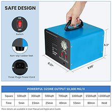 Load image into Gallery viewer, 2 in 1 Ozone Generator 11,000 mg/h Multipurpose Ozone Machine Ionizer Air Purifier Deodorizer for Rooms, Cars, Smoke, Blue
