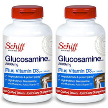 Load image into Gallery viewer, Schiff Glucosamine With Vitamin D3 & Hyaluronic Acid, 2000mg of Glucosamine, Joint Care Supplement Helps Lubricate & Protect Joints*, 150 Count (Pack of 2)