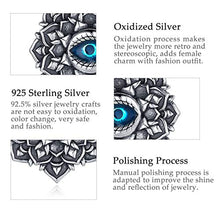Load image into Gallery viewer, EUDORA Good Luck Blue Evil Eye Vintage Sterling Silver Necklace Pendant, Gift for Women Girl, 18 inch Chain