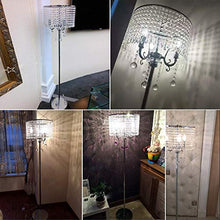 Load image into Gallery viewer, Hsyile Lighting KU300153 Elegant Designs Crystal Floor Lamp Chrome Finish,2 Lights