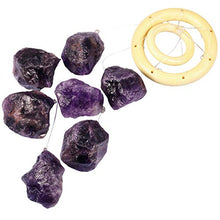 Load image into Gallery viewer, rockcloud Amethyst Raw Stones Wind Chime Home Garden Decoration Figurine
