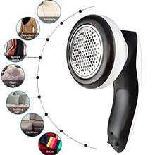 Load image into Gallery viewer, LOBKIN Lint Remover Rechargeable, Electric Sweater Shaver, Fabric Shaver Defuzzer 3-Leaf Stainless Steel Blades Lint Shaver Defuzzer Pill Fuzz Remover for Clothes, Dryer, Couch, Blanket, Sweate