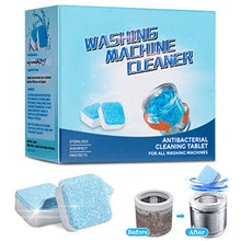 Load image into Gallery viewer, CAMTOA Solid Washing Machine Cleaner Effervescent Tablet Washer Cleaner Eco-Friendly Deep Cleaning Detergent with Triple Decontamination for Front Load and Top Load Washers (12 PCS)