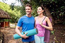 Load image into Gallery viewer, Heathyoga Eco Friendly Non Slip Yoga Mat, Body Alignment System, SGS Certified TPE Material - Textured Non Slip Surface and Optimal Cushioning,72"x 26" Thickness 1/4"