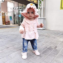 Load image into Gallery viewer, 2T Girls Clothes Kids Toddler Girl Outfits Linen Long Sleeve Ruffle Shirt Blue Ripped Denim Jeans Pants Set Cute Clothes for Girl 2 3Yr Old