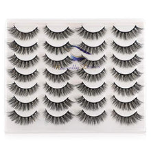Load image into Gallery viewer, Newcally Lashes False Eyelashes Cat Eyes Wispy Natural Faux Mink Lashes 14 Pairs Pack Light Volume Short Fake Eye Lashes Multipack