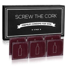 Load image into Gallery viewer, Screw The Cork, Condom Style Wine Bottle Stoppers, Air-Tight Rubber Seal for Fresh Wine, Funny Wine Gifts & Novelty Gag Gift, Set of 6, Great For Bachelorette Parties, Birthdays & Christmas