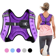 Load image into Gallery viewer, Henkelion Weighted Vest Weight Vest for Men Women Kids Weights Included, Body Weight Vests Adjustable for Running, Training Workout, Jogging, Walking - Purple - 12 Lbs
