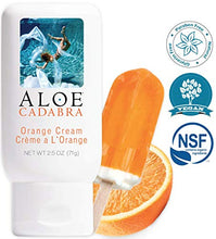 Load image into Gallery viewer, Aloe Cadabra Flavored Personal Lubricant & Moisturizer for Anal, Sex, Oral, Women, Men & Couple, 2.5 Ounce, Orange Cream
