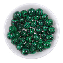 Load image into Gallery viewer, Natural Stone Beads 8mm Malachite Gemstone Round Loose Beads Crystal Energy Stone Healing Power for Jewelry Making DIY,1 Strand 15"