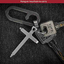 Load image into Gallery viewer, Keychain Carry Allen Wrench, 2.5mm 3mm 4mm Hex Key, Slotted Screwdriver, EDC Multi-function Tool for Photographer Every Day Carry
