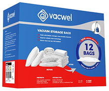 Load image into Gallery viewer, Vacwel Vacuum Storage Bags for Clothes, Ziplock Space Saver Bags (JUMBO + LARGE size)