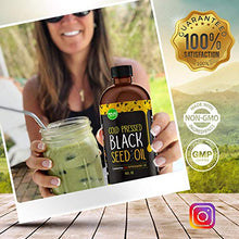 Load image into Gallery viewer, MAJU's Black Seed Oil 16oz: 3x% Thymoquinone, Cold Pressed, no Pesticides, 100% Turkish Black Cumin Nigella Sativa Seed Oil (Better Than Organic), non-GMO, 100% Liquid Pure Blackseed Oil, Glass Bottle