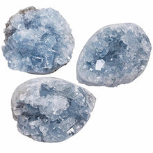 Load image into Gallery viewer, rockcloud Natural Raw Blue Celestite Mineral Healing Crystal Cluster Geode Irregular Home Decoration Gemstone Specimen Large
