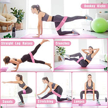 Load image into Gallery viewer, FRETREE Resistance Bands for Legs and Butt - Non Slip Elastic Exercise Bands Set for Stretching, Strength Training, Physical Therapy, Yoga, Home Equipment Workout Booty Bands for Women/Men (3 Packs)