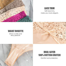 Load image into Gallery viewer, Women Underwear Cotton Thongs 5 Pack T Back See Through G-Strings Sexy Lace Breathable Bikini Panties Teens Underwear