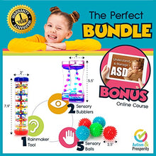 Load image into Gallery viewer, Autism & Prosperity Kids Toys All-Around Sensory Stim Alternative Autistic Children Bundle, ASD Child Boy Girls Teen - Calm Rainmaker, Liquid Motion Bubbler, Spiky Balls, Stimulation Product Tool Item