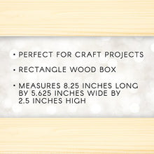 Load image into Gallery viewer, Darice Craft Light Unfinished Wood with Clasp – Make Your Own Gift, Jewelry, Photo Decorate with Paint, Ribbon, Decoupage and More, 8.25" x 5.625" x 2.5", (1 Box)