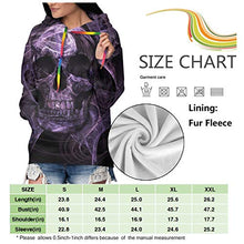 Load image into Gallery viewer, Casual Long Sleeves Dark Skull Evil Hooded Sweatshirt with Kangaroo Pockets, Fit Hoodie Tunic Top Blouse for Cycling Fishing Travel