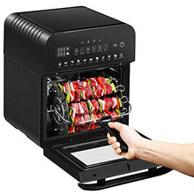 Load image into Gallery viewer, GoWISE USA GW44803 Ultra 12.7-Quart Electric Air Fryer Oven with Rotisserie and Dehydrator + 11 Accessories and 50 Recipes, Black, QT